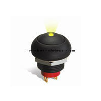White Color Pushbutton Switch with Yellow LED