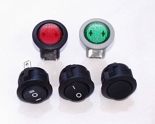 Round Rocker Switch with Colourful LED (MR-210)