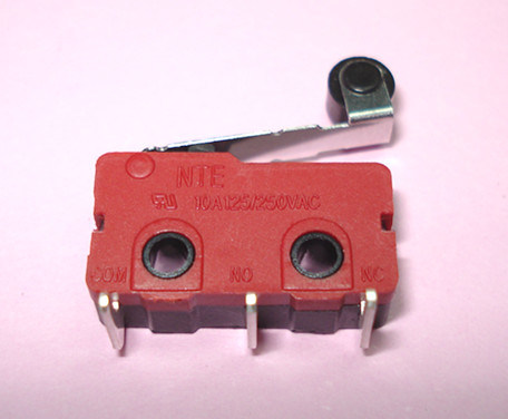 Red Color Micro Switch with Long Knob Snap Action Switch Different Levers