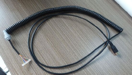 Flexible Coiled Power Cord Trailer CCTV Camera Cable for Electronics
