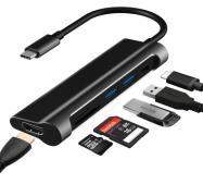 USB 3.1 Type C to 2xusb3.0A +RJ45/1000m +Minidp+SD/TF+Pd+Audio3.5+HDMI